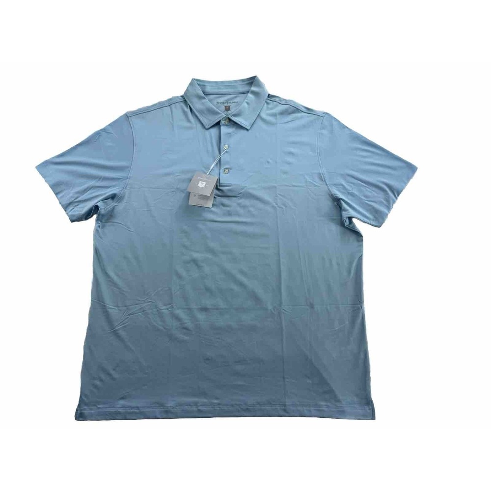Hickey Freeman Mens Golf Polo Shirt Sky Blue Size XL Stretch Wicking Performance